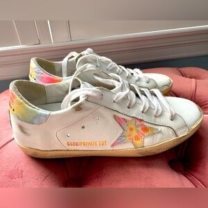 Like New! Golden Goose Super-Star Tie Dye Low Top Sneaker (Women)